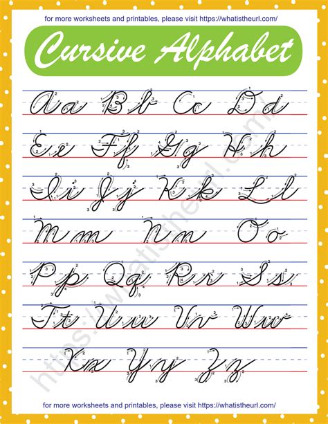 cursive alphabet.